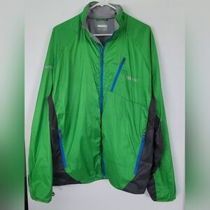 Marmot Jacket Mens XL Green Precip Rain Lightweight Windbreaker Outdoor